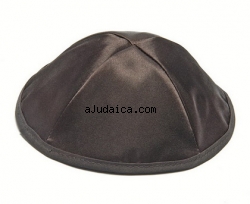 Black Satin Kippah by aJudaica